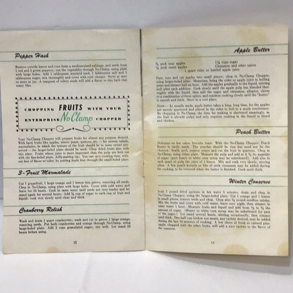 Enterprise food chopper brochure & recipe booklet 15 pages - Picture 5 of 8